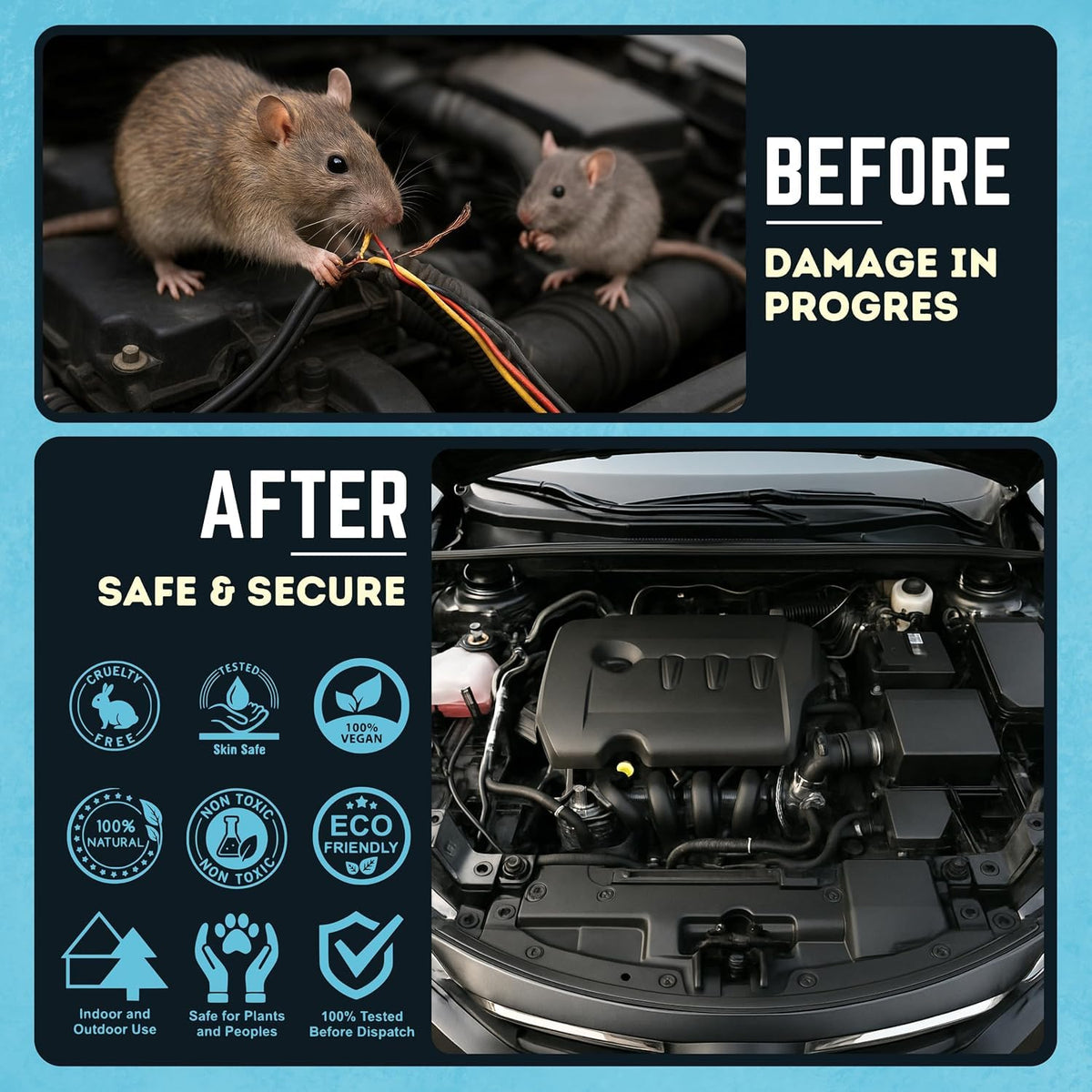 Eco Friendly Rat Repellent Spray (Pack Of 2)