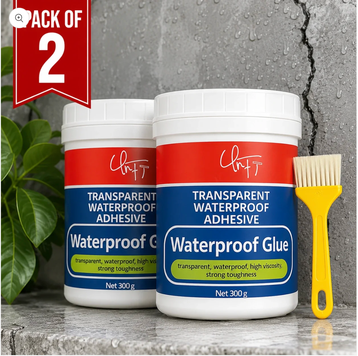 Transparent Waterproof Glue (Pack Of 2)